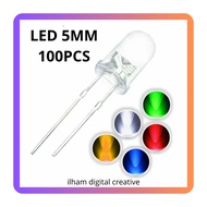 100Pcs LED 5mm Clear Body