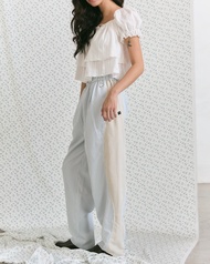 JELLYPLEASE (Sweet Glimpse) RUKA - twotone wavy pants