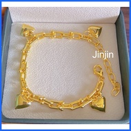 14k Bangkok gold Horseshoe Heart Bracelet