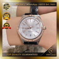🔥SWISS TOP QUALITY🔥 B CHRONOMAT AUTOMATIC 36MM DIAMOND BEZEL LEATHER STRAP LADIES WATCH