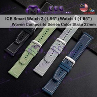 ICE Watch 2 (1.96'') Watch 1 (1.85') Woven Composite Series Color Strap 22mm Jam Tali For Ice Smart 