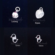 [VELLITA] Aksesori Emas Putih “Kipas/Loceng/Cangkuk S” 999.9 Rhodium Plated Accessories Part