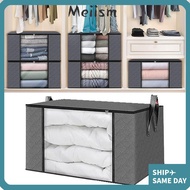 MEIISM Foldable Storage Box, Dustproof Non-woven Fabric Clothes Storage Bins, High-capacity 35L/60L/