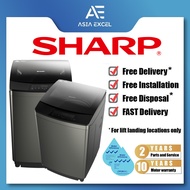 SHARP ES-F120G | ES-F120G2 12KG INVERTER 3 TICK / 4 TICK TOP LOAD WASHING MACHINE
