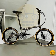 Fnhon Gust 22” • 9 Speeds Shimano Sora • Litepro Aero • Schwalbe One • Foldable Foldie Bike Bicycle • 20" 451 • Titanium