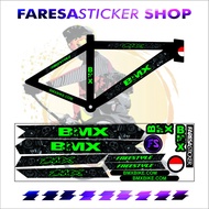 HIJAU GREEN BMX X DOODLE BIKE STICKER