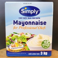 SIMPLY - LARGE BOX 3 Kg - MAYO SAUCE for Professional Chefs Mayonnaise for Professional Chefs