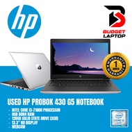 USED HP PROBOOK 430 G5 I3-7 8GB RAM 120GB SSD LAPTOP I3 MURAH PROMOSI LAPTOP