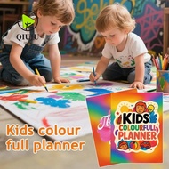 QIUJUU Children Behavior Tracking Planner, Slim Doodle Pages Kids Journal,  Portable Goal Tracking C