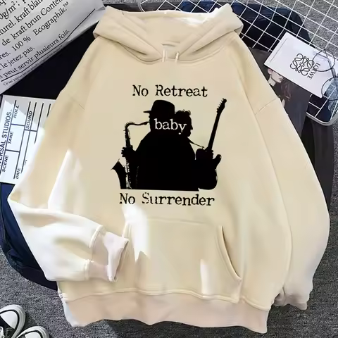 Bruce Springsteen hoodies women Fleece vintage long sleeve top streetwear Hood sweatshirts female vi