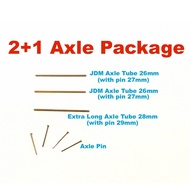 1/64 Hot Wheels rim axles (1 set = 3 axle tubes + 4 axles pin) adjustable axle for hotwheels