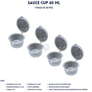 Sauce Cup 60 Ml Thinwall Sauce Cup Sambel 60 Ml (Contains 50 Pcs-SC60)