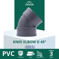 Keni Elbow D 45 3" Knee Elbow DV 45 Degree 3"/ Pvc Elbow 45 3 Inch JAYA