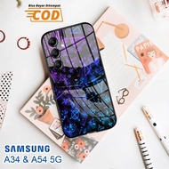 Softcase Glass Kaca SAMSUNG A34 & SAMSUNG A54 (5G) - Case Handphone SAMSUNG A34 & SAMSUNG A54 (5G) [