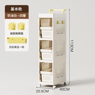 全城熱賣 - （置物架-四層）全城熱賣-多功能可移動書包架家用客廳置物籃 可移動小推車 學生教室置物架 課室桌下收納整理架 廚房客廳浴室收納架 點心雜物收納櫃 書本收納神器