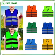 [Wishshopelxn] Kids Vest Traffic Vest Reflective Strips Birthday High Visibility Children Waistcoat 