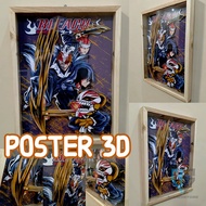 3D anime Poster a3 Size 42x32cm.bleach | Cool poster | 3d poster | Room decoration| Cool 3d anime wa