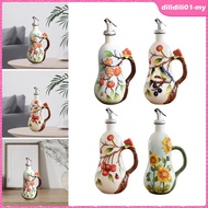 [DilidilidaMY] Ceramic Oil Dispenser Bottle Vinegar Dispenser Bottle Farmhouse Easy to Refill 600ml/