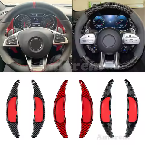 Carbon Fiber Steering Wheel Shift Paddle Extension Shifters Replacement For Mercedes Benz AMG A45 CL