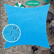 420D Sun Shade Sail Square Waterproof Polyester Canopy 98% UV Blockage UV & Water Resistant Sunshade