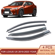 For Lexus UX 2019-2023 Car Window Sun Rain Shade Visor Shield Shelter Protector Cover Trim Frame Sticker Exterior Accessories