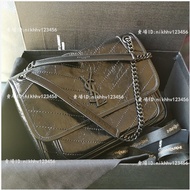 Genuine real shot YSL_ NIKI medium folding retro leather handbag shoulder bag messenger bag 4988940