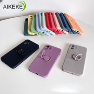 Compatible For Xiaomi Mi 11 Lite Mi 11 11T Pro Xiaomi Mi 10T Lite Phone Case Soft Liquid Silicone Back Cover Business Cases Couple Mobile Casing With Ring Holder Stand
