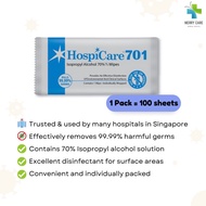 <PROMO> HospiCare™ 701 IPA 70% Alcohol Wipes 100/ 300 Sheets