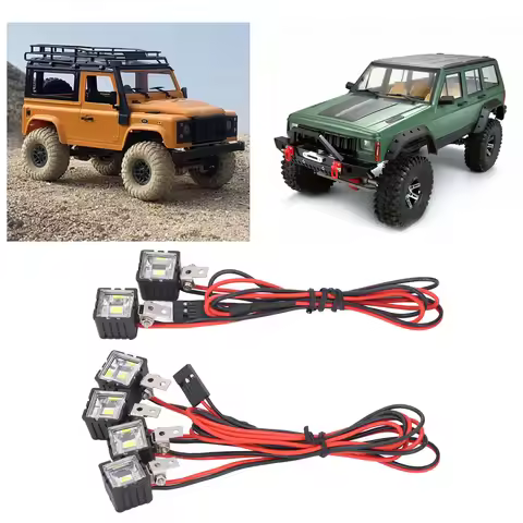 RC LED Headlight Accessories White Lighting RC Car Spotlight 1:10 Easy Installation High Brightness