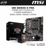 [ MSI B550M-A PRO ] AM4 MATX MOTHERBOARD COMBO RYZEN 5 5500GT / 5500 / 5600 / 5700X