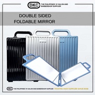 Large Stylish Double Sided Folding Mirror, Double Handle Back Mirror for Salon and Barbershop- DKC