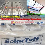 Atap Polycarbonate SOLARTUFF Trimdeck Gelombang Spandek Kanopi 0.8mm