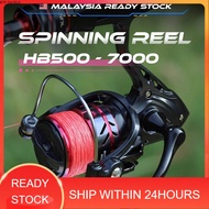 【KTE】 Spinning Reel murah HB500-7000 5.2:1 Stainless Steel Mesin Spinning Pancing Metal Spool 10KG M