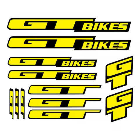 12 Pcs Pvc Bicycle Sticker for GT Decor Art Bike Frame Vinyl Decal Set of For Cycling Road Freeride 