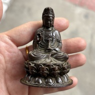 Antique Collection Bronzeware 7cm High Guanyin Ornaments Home Collection Ornaments 7.11