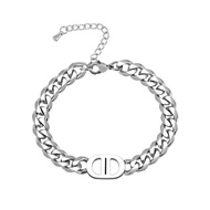 GUDUD | Mặt Dây Chuyền Nam Thời Trang Double D Letter Cuban