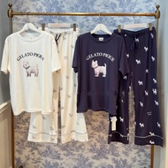 Japan gelato pique Modal West Highland Pajamas Set Loungewear Short Sleeve Pure Cotton