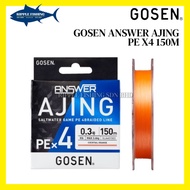 GOSEN ANSWER AJING PE X4 150M BRAIDED LINE