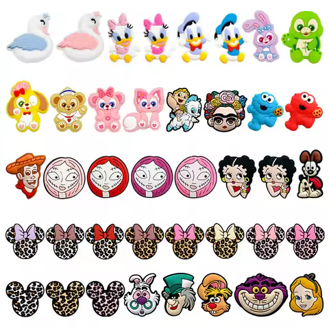5pcs Silicone Baby Clothes Parts Beads Cartoon Animal Swan Shape For Toys Silicone Photographic Acce