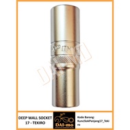 Tekiro 17mm Long Shock Wrench Original/ 17mm Long Socket Wrench/ Deep Wall Socket Shock Wrench Socke