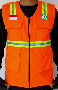 Terbaru Rompi Safety First Proyek K3 Pria Keren Bahan American Drill Tebal Kualitas Premium Varian W