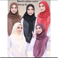 Tudung Bawal Cotton Curve 50" Bawal Murah Bawal Cotton Curve