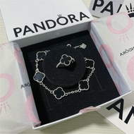 Lovely 4-leaf clover bracelet Set - Women's silver bracelet
