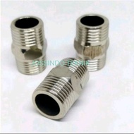 Double nipple 1/ 2x1/2 stainless double nipple stainless steel 1/2x1/2