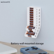 [welove01] Battery Storage Organizerbo Battery Organizer Storage Holder Small Battery Keeper Wall Ho