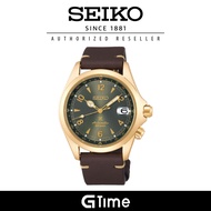 [Official Warranty][Made in Japan] Seiko SPB210J1 Men's Prospex Alpinist Sunbeam Forest Green  Leather Strap Watch