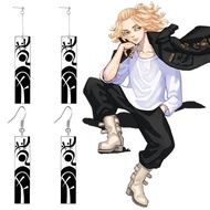 Anime Tokyo Revengers Izana Kurokawa Earrings Acrylic Cosplay Hanafuda Drop Earrings Accessories