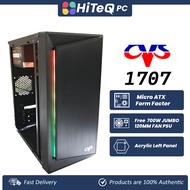 HiteqPC | CVS 1707 RGB PC CASE WITH 700W PSU JUMBO 120MM FAN / ACRYLIC SIDE PANEL (M-ATX)
