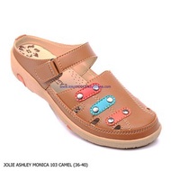 Jolie Ashley MONICA 103 BROWN Women's Flat Sandals