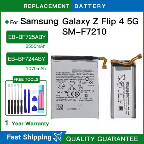 Genuine EB-BF724ABY EB-BF725ABY Phone Battery For Samsung Galaxy Z Flip 4 5G F723 F724 SM-F7210 Mobi